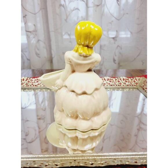 Vintage Victorian Lady Planter, Ceramic Succulent Holder, Holding Bowl, - Picture 3 of 5